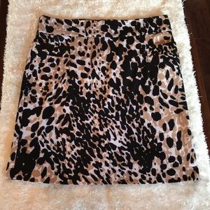 Calvin Klein Skirt Stretch Size 16 Animal Print